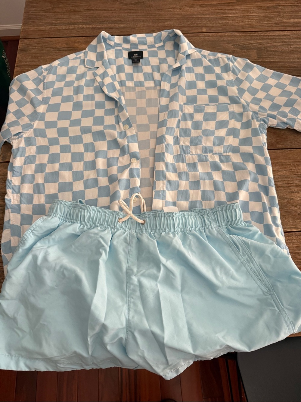H&M Light Blue & White Check Men’s Set